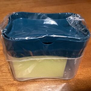 Dish Soap Pump Dispenser & Sponge Holder New Navy Blue Color